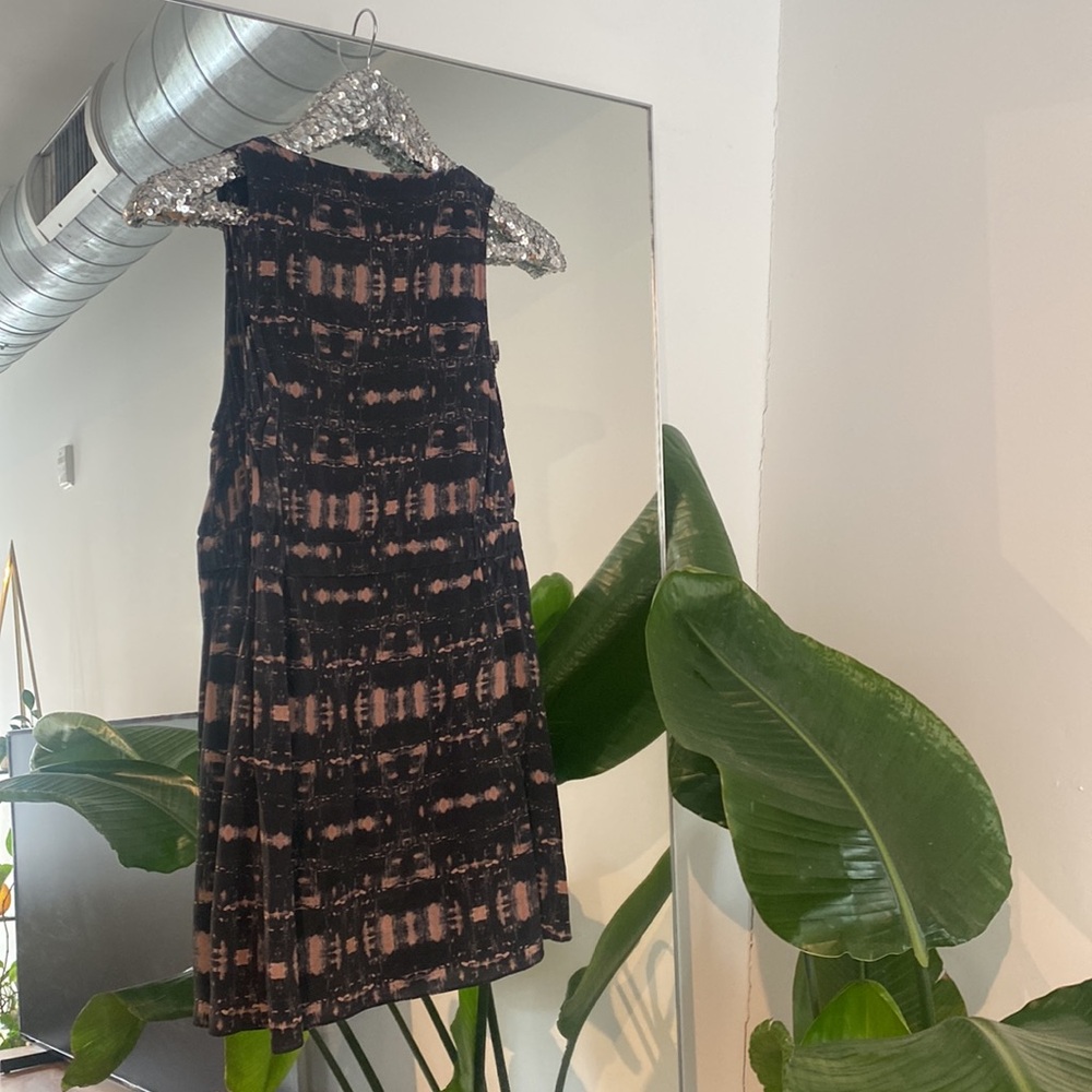 Vena Cava Printed Bleach Style Pattern Mini Dress - image 5